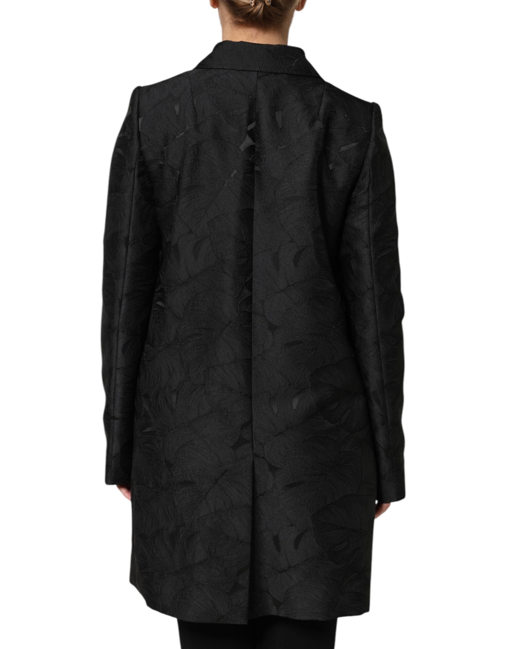 Dolce & Gabbana Schwarzer einreihiger Trenchcoat Jacke